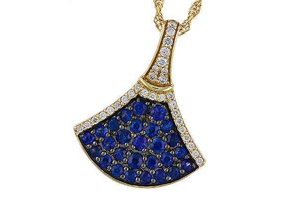 E310-94631: NECKLACE .71 TW SAPPHIRE .85 TGW