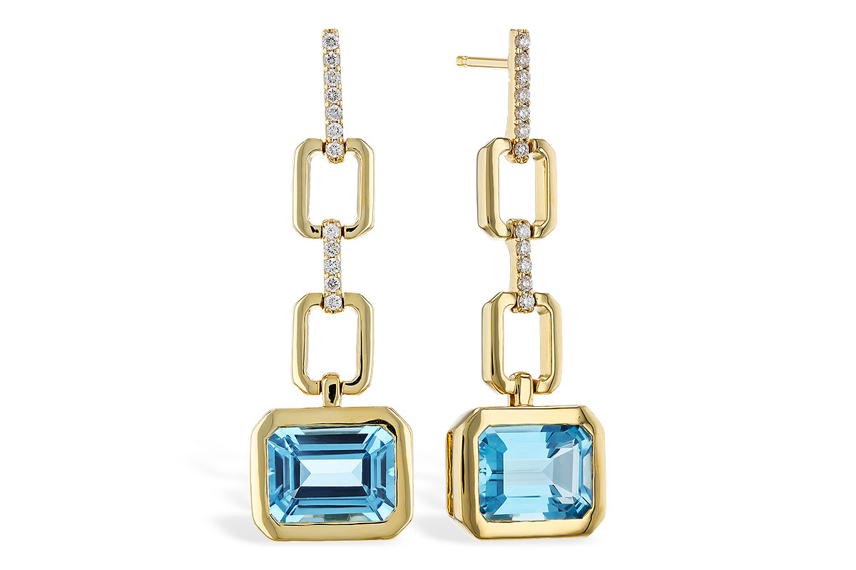 E310-95467: EARRINGS 3.20 BLUE TOPAZ 3.32 TGW (8x6MM BT)