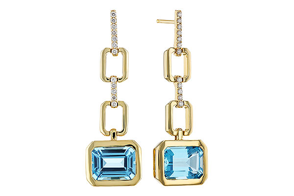 E310-95467: EARRINGS 3.20 BLUE TOPAZ 3.32 TGW (8x6MM BT)