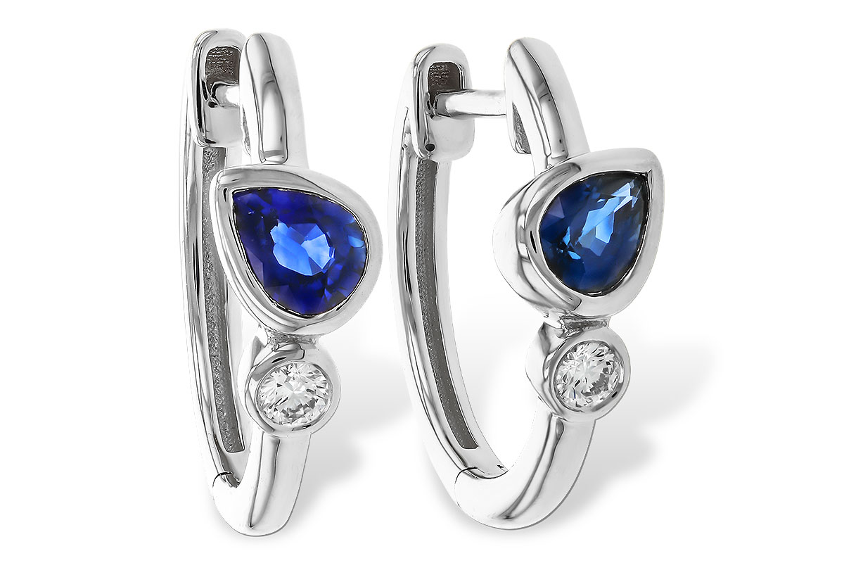 E310-95540: EARRINGS .51 SAPPHIRE .57 TGW