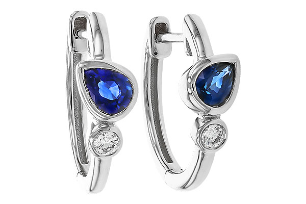 E310-95540: EARRINGS .51 SAPPHIRE .57 TGW