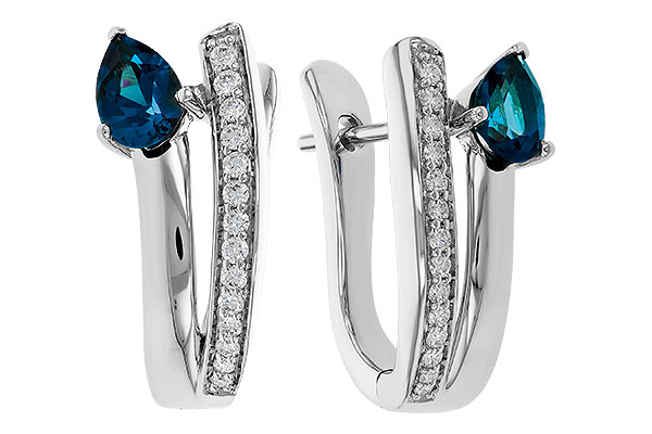 E310-97340: EARR .88 LONDON BLUE TOPAZ 1.08 TGW (6x4MM LBT)