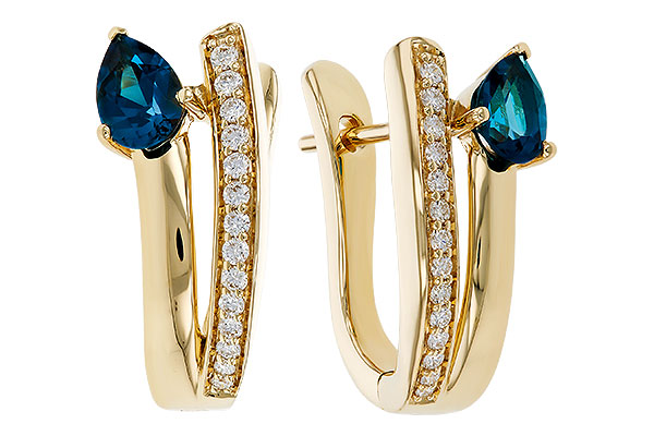 E310-97340: EARR .88 LONDON BLUE TOPAZ 1.08 TGW (6x4MM LBT)