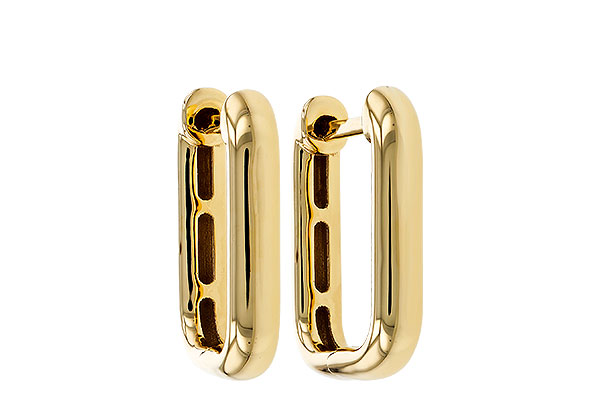 E310-97358: GOLD EARRINGS (15MM)