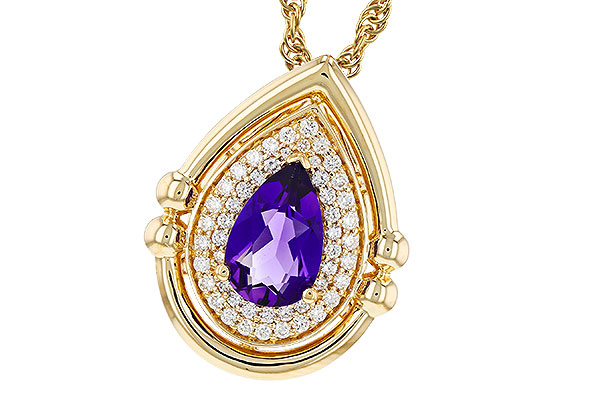 E311-81867: NECKLACE .70 AMETHYST .86 TGW (8x5MM AMY)