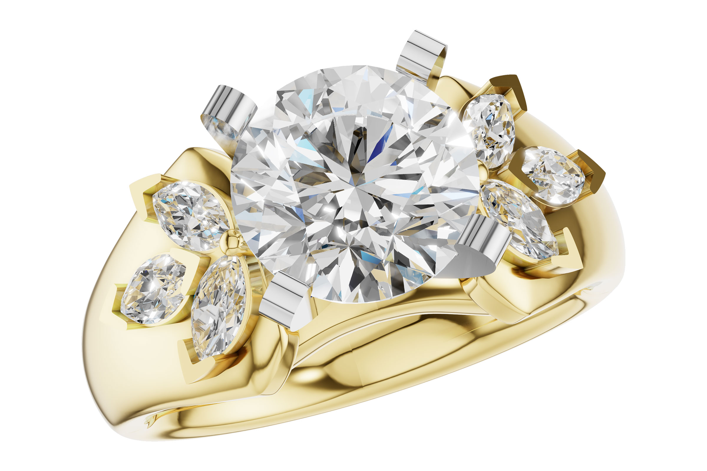 E311-82749: LDS SEMI DIA RG .38 TW MARQUISE DIAS