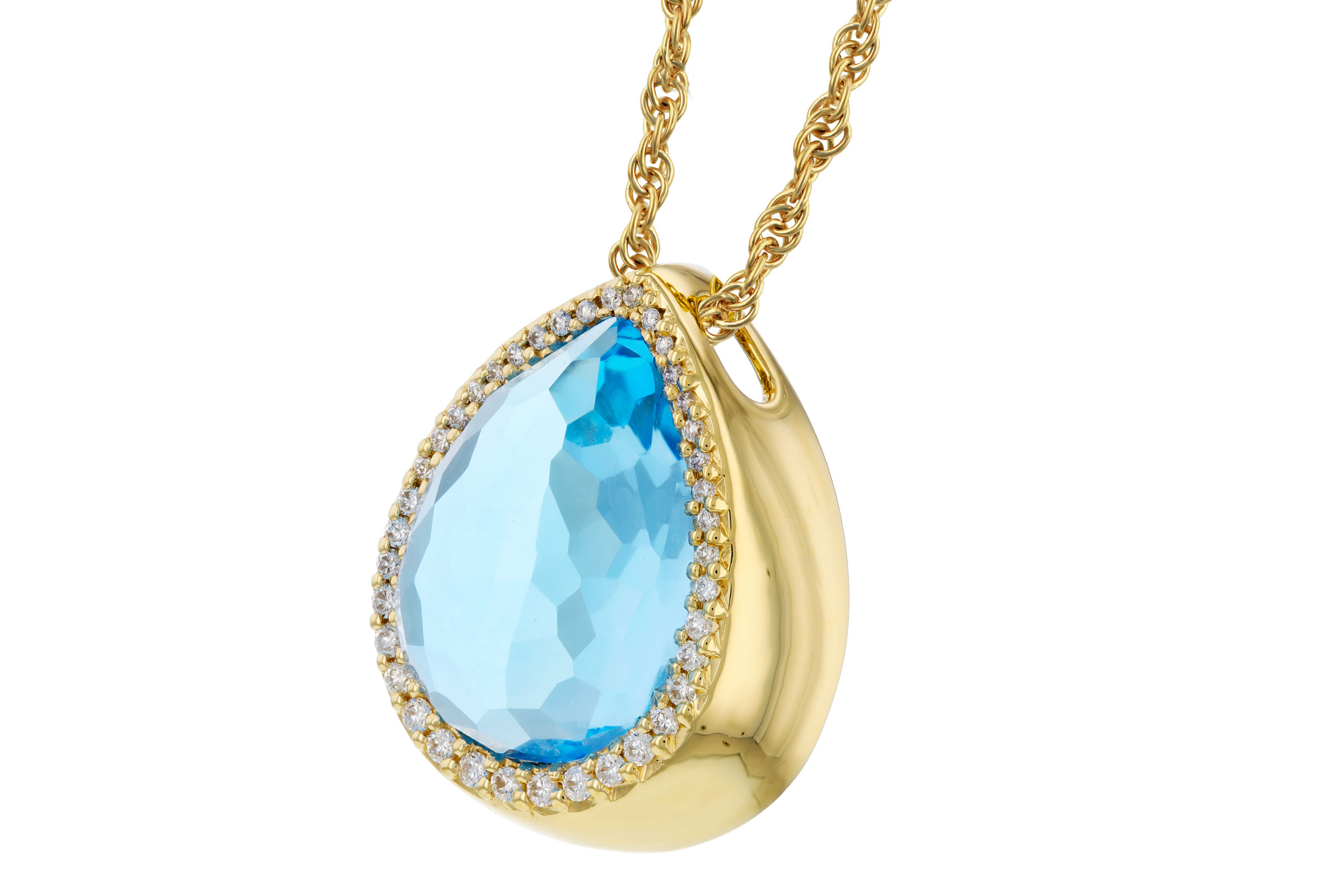 E311-82804: NECK 5.78 LONDON BLUE TOPAZ 5.92 TGW (14x10MM)