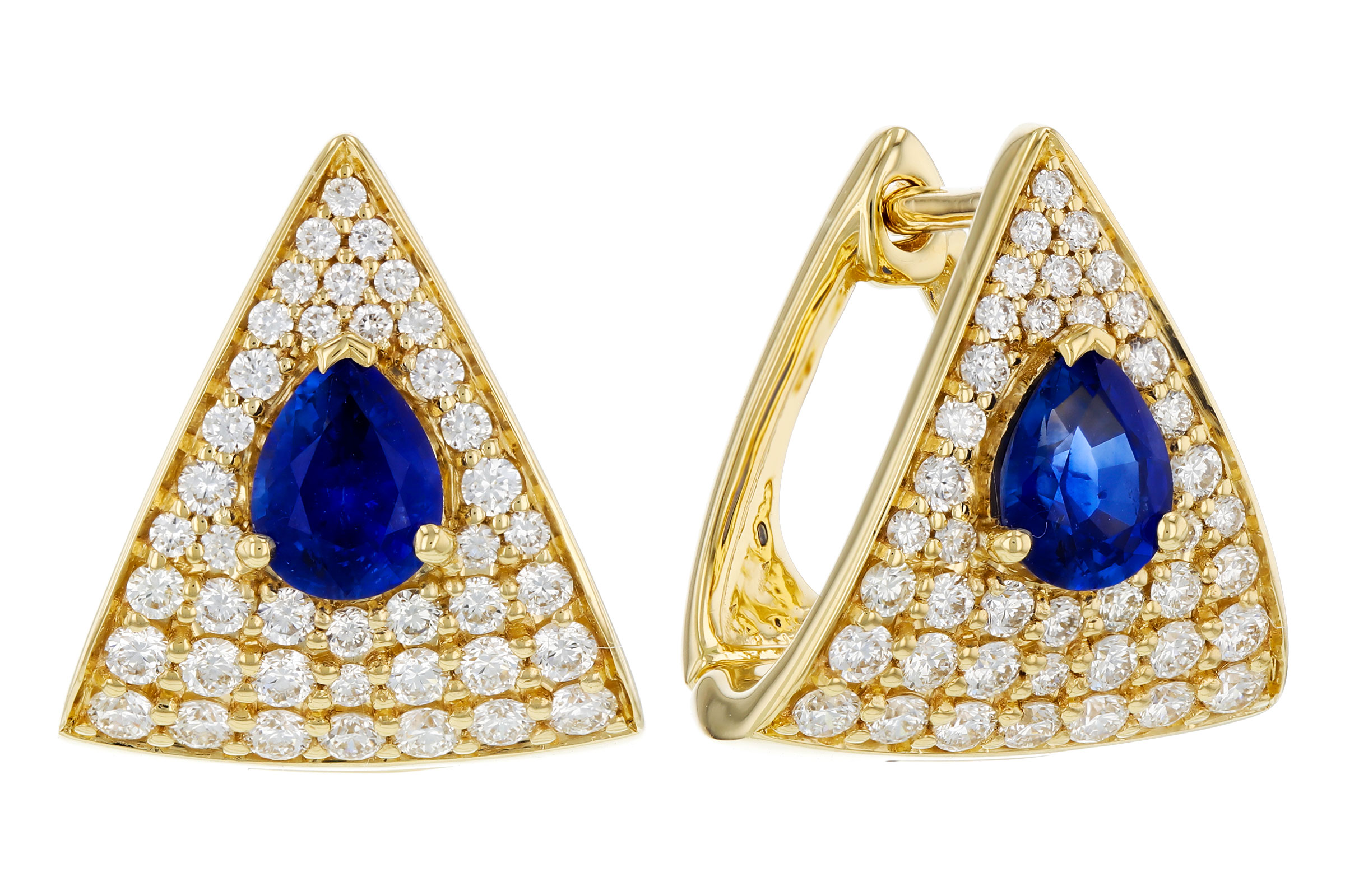 E311-83704: EARRINGS .65 TW SAPPHIRE 1.20 TGW (5x4MM SA)