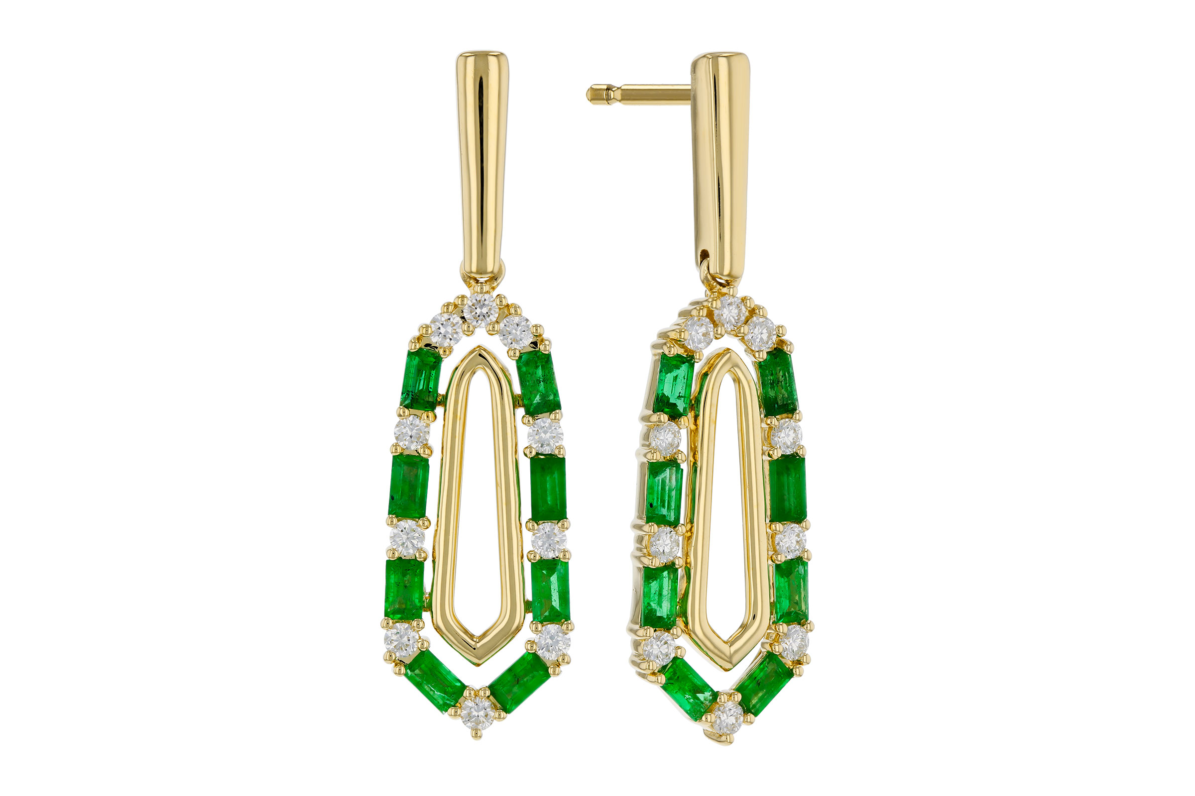 E311-84595: EARR .74 TW EMERALD 1.02 TGW
