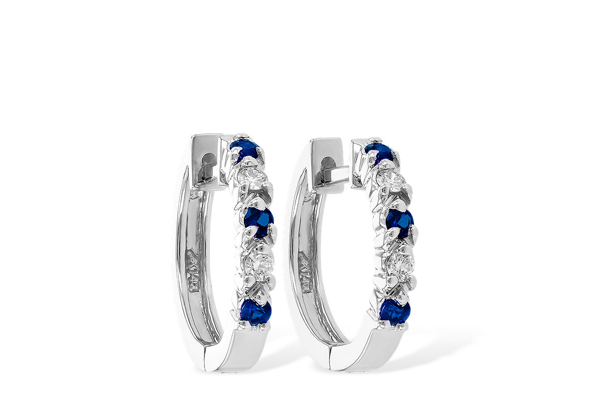 F037-30022: EARRINGS .17 SAPP .26 TGW