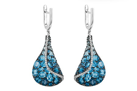 F223-68204: EARR 6.86 BLUE TOPAZ 7.05 TGW