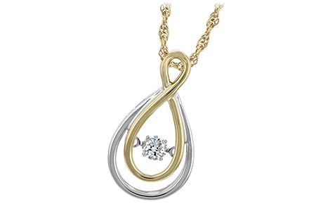 F224-62731: NECKLACE .14 BR (YG TRIM)