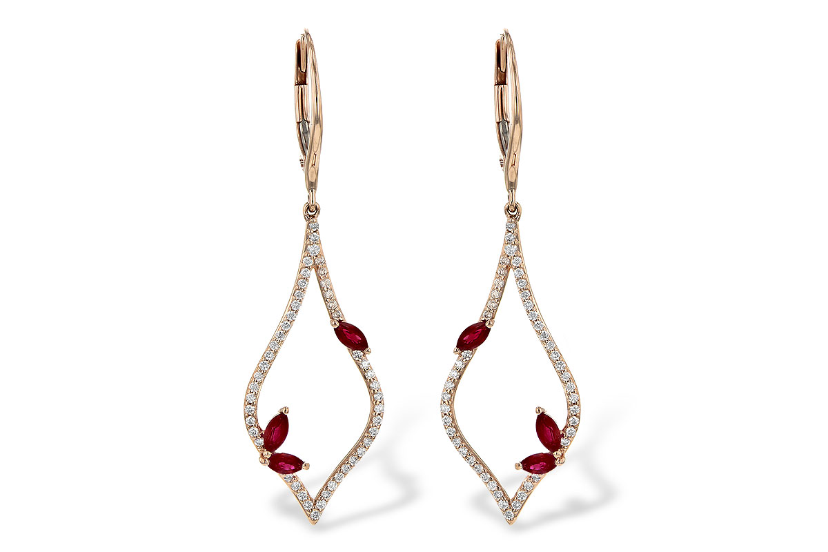 F226-36413: EARR .60 RUBY .95 TGW
