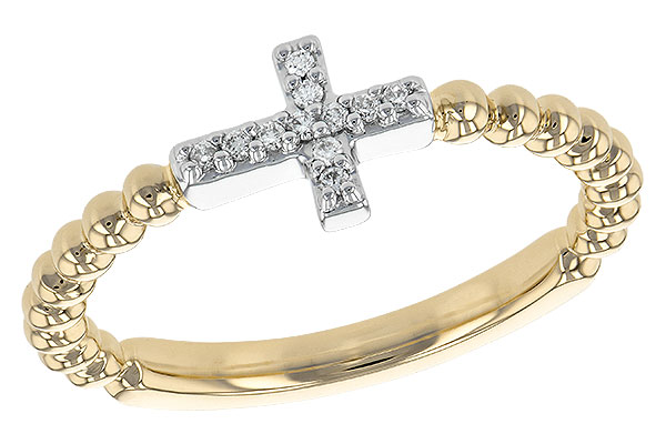 F226-38204: LDS DIA RG .05 TW (D225-51849 YG RING & WG SETTING)