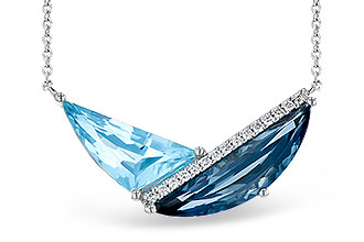 F309-11876: NECK 4.66 BLUE TOPAZ 4.75 TGW (18")