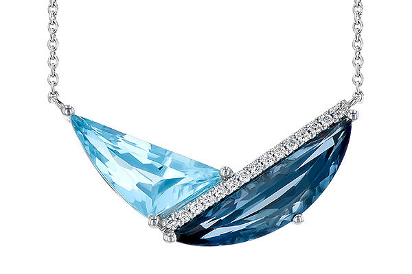 F309-11876: NECK 4.66 BLUE TOPAZ 4.75 TGW (18")