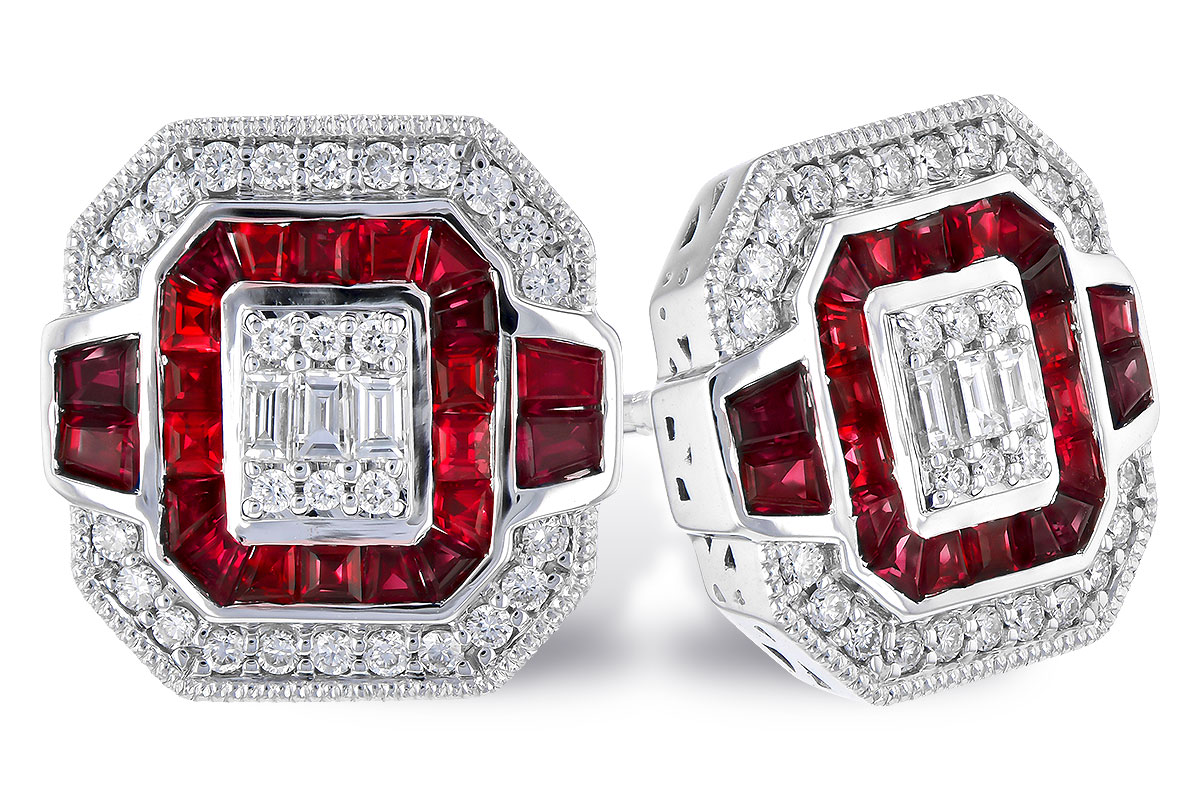 F309-15485: EARR .80 RUBY TW 1.05 TGW