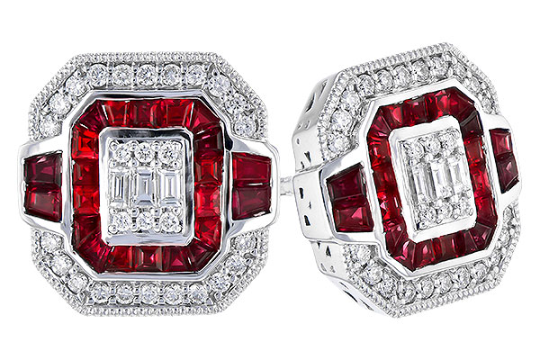 F309-15485: EARR .80 RUBY TW 1.05 TGW