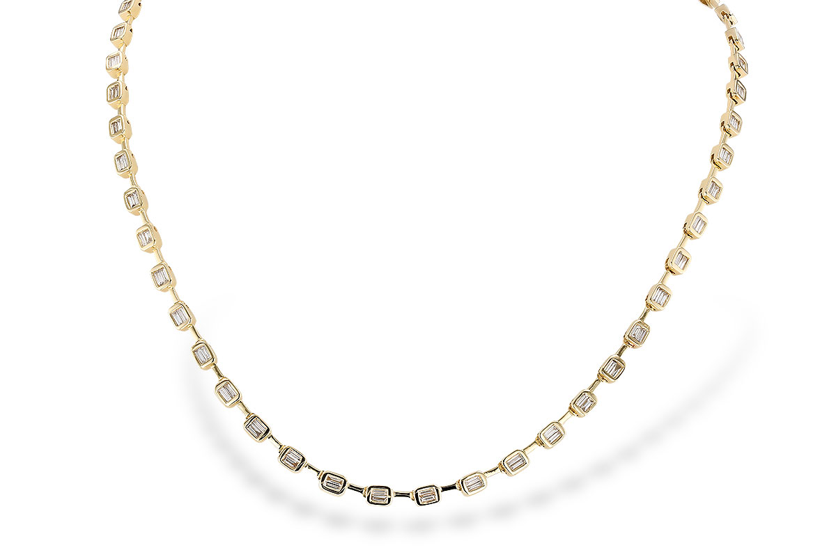 F310-04585: NECKLACE 2.05 TW BAGUETTES (17 INCHES)