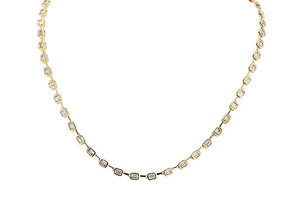 F310-04585: NECKLACE 2.05 TW BAGUETTES (17 INCHES)