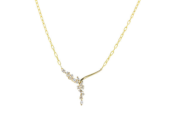 F310-06404: NECKLACE 1.22 TW FANCY CUT DIAMONDS (18")