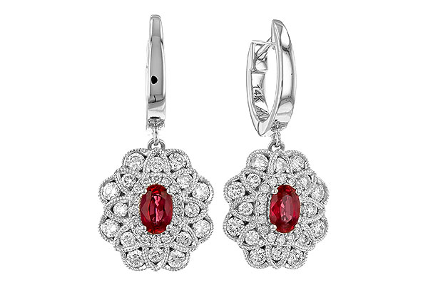 F310-07304: EARR .56 TW RUBY 1.30 TGW (5x3MM RUBY)