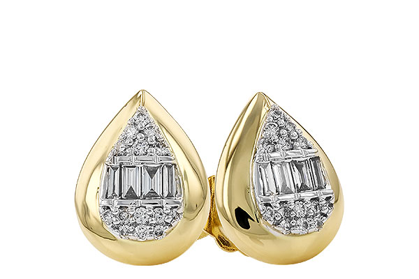 F310-08204: EARRINGS .09 BAG .18 TW