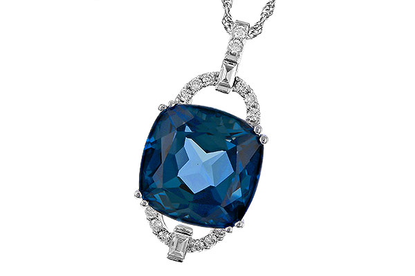 F310-91876: NECK 9.00 LONDON BLUE TOPAZ 9.20 TGW (12MM LBT)