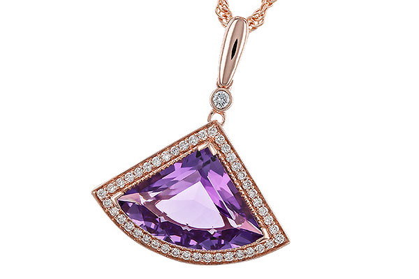 F310-92740: NECKLACE 2.80 AMETHYST 2.97 TGW