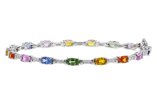 F310-92804: BRACELET 4.76 MULTI-COLOR SAPPH 5.08 TGW (7")