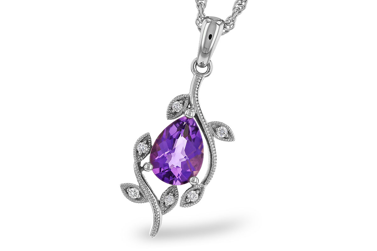 F310-93685: NECKLACE .88 AMETHYST .93 TGW (8x6MM AMY)