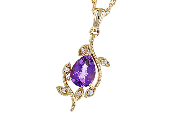 F310-93685: NECKLACE .88 AMETHYST .93 TGW (8x6MM AMY)
