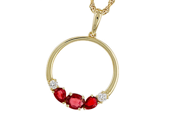 F310-94613: NECKLACE .79 RUBY .89 TGW