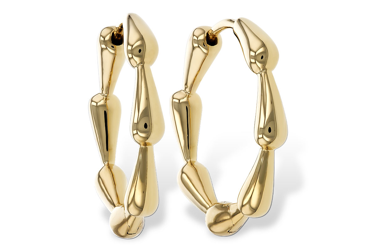 F310-96413: GOLD EARRINGS (21MM)