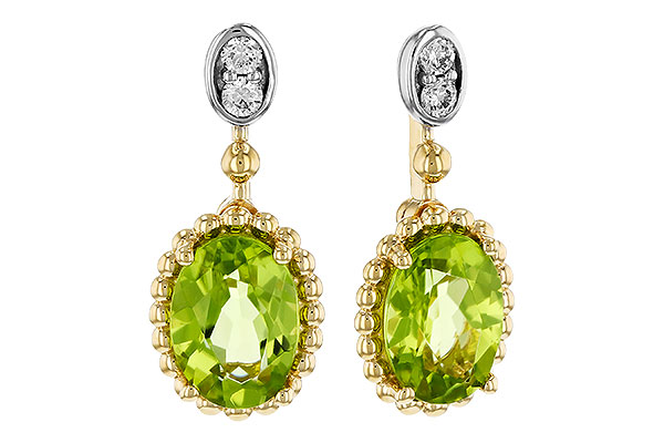 F310-98249: EARR 1.36 TW PERIDOT 1.42 TGW (7x5MM OV)