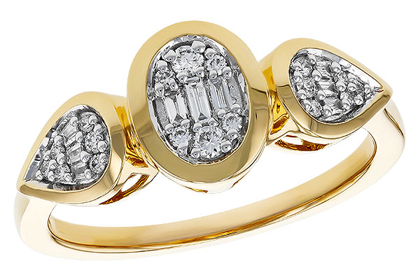 F310-99158: LDS DIA RG .07 TW BAGUETTE .17 TW