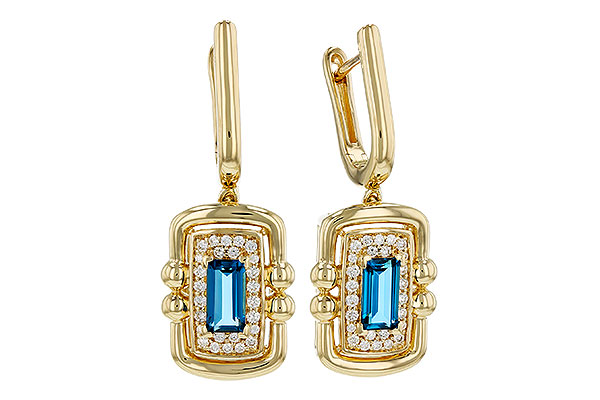 F311-81867: EARR .82 TW LONDON BLUE TOPAZ 1.00 TGW (6x3MM LBT)