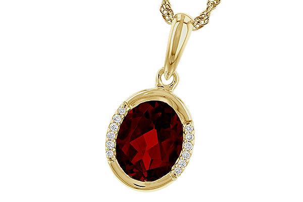 F311-82776: NECKLACE 2.02 TW GARNET 2.05 TGW (9x7 GAR)