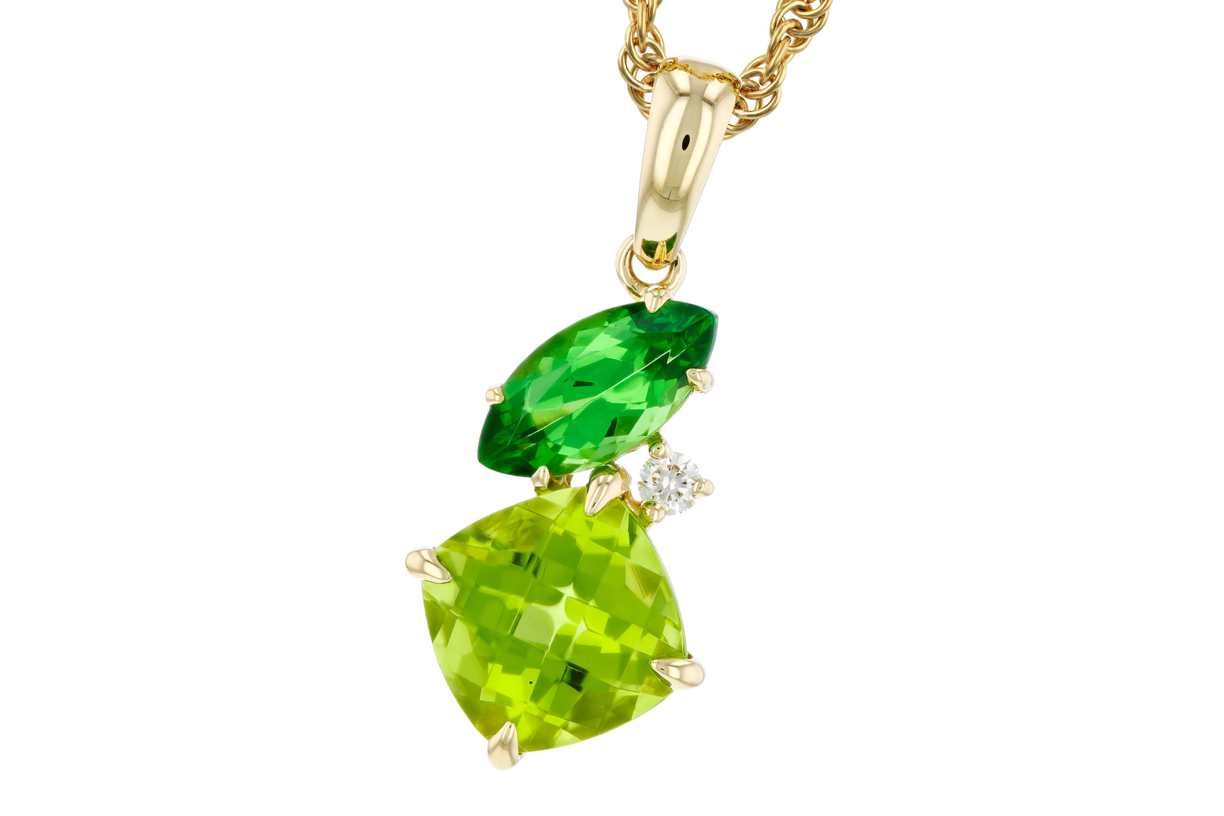 F311-84567: NECKLACE 1.97 TW SEMI-PREC (PER,TSAV) 2.00 TGW