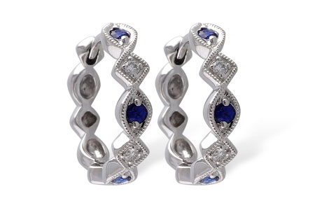 G037-27276: EARRINGS .20 SAPP .25 TGW