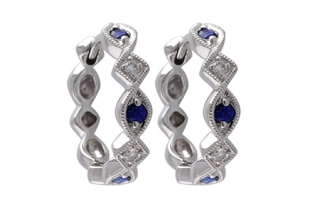 G037-27276: EARRINGS .20 SAPP .25 TGW