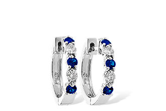 G037-30022: EARRINGS .33 SAPP .52 TGW