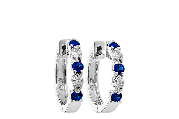 G037-30022: EARRINGS .33 SAPP .52 TGW