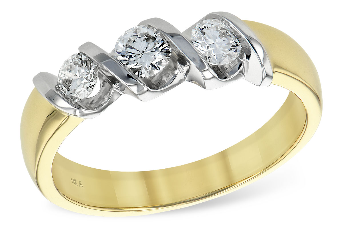 G129-15467: LDS WED RING .20 BR .50 TW
