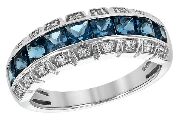 G226-36413: LDS WED RG 1.51 LONDON BLUE TOPAZ 1.60 TGW