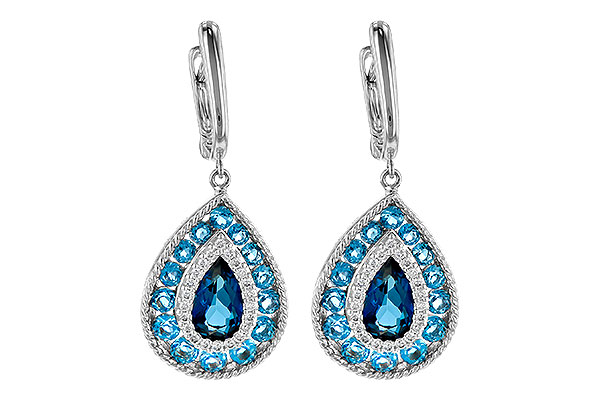 G226-40067: EARR 3.15 TW BLUE TOPAZ 3.32 TGW