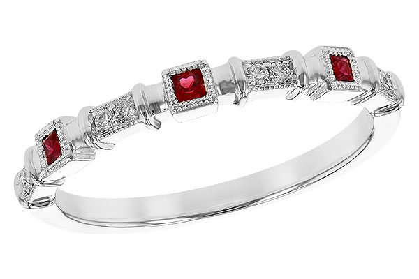 G226-43676: LDS WED RG .09 RUBY .14 TGW