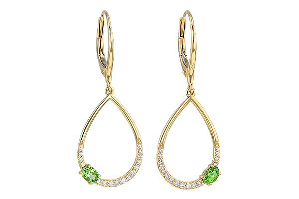 G226-43694: EARR .33 GREEN GARNET .49 TGW