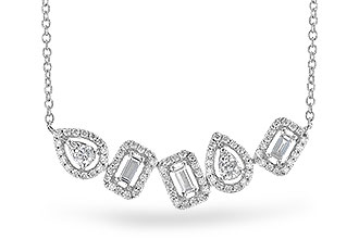 G309-12749: NECK .15 TW BAGUETTES .55 TW (18 INCHES)