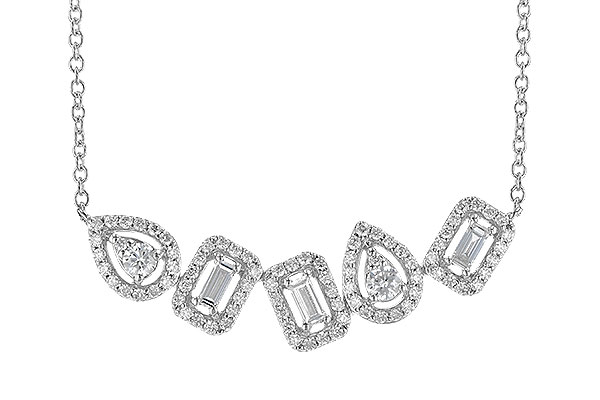 G309-12749: NECK .15 TW BAGUETTES .55 TW (18 INCHES)